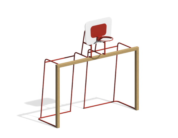 Ворота для футбола с баскетбольным кольцом