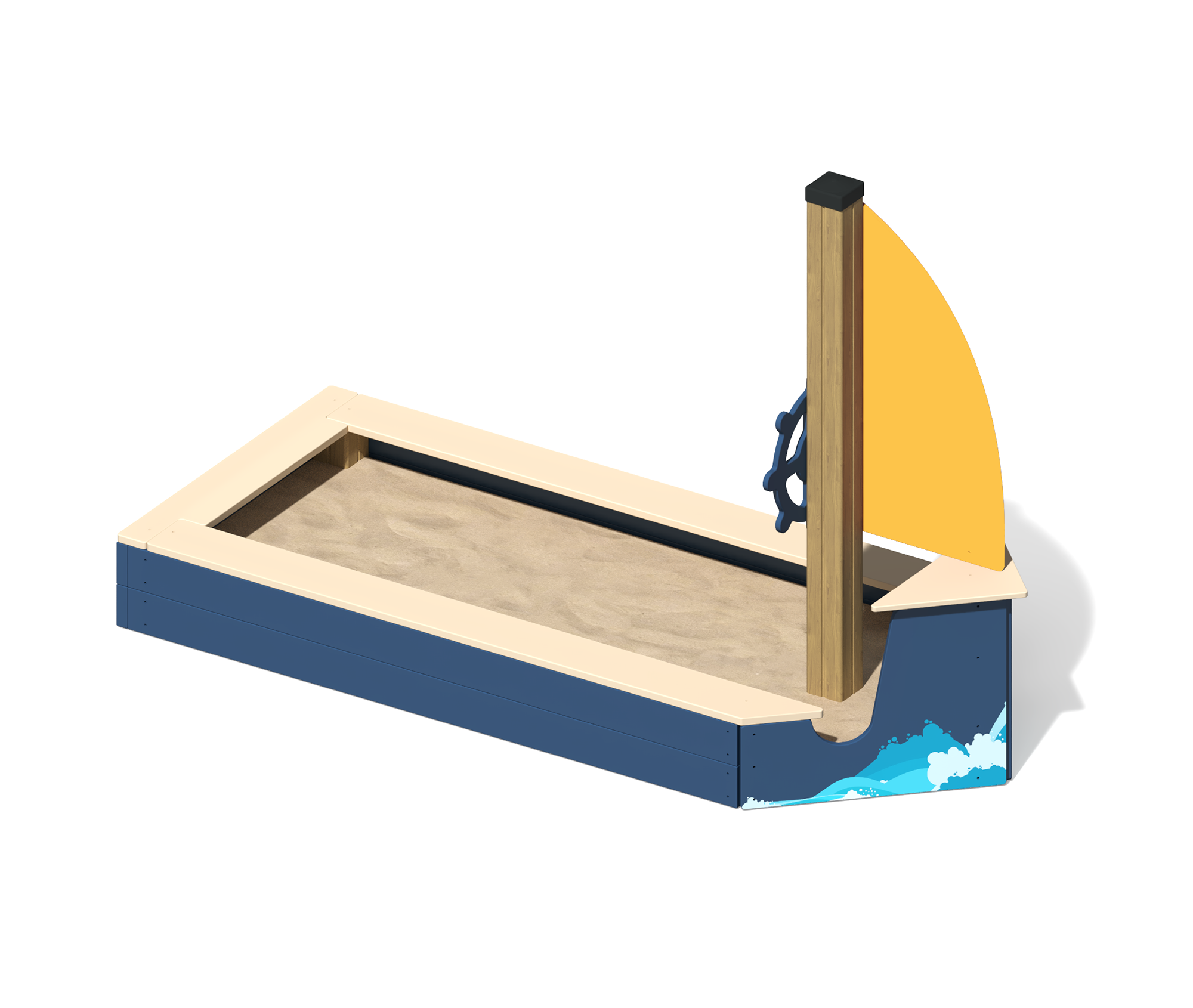 Песочница "Кораблик с рубкой"