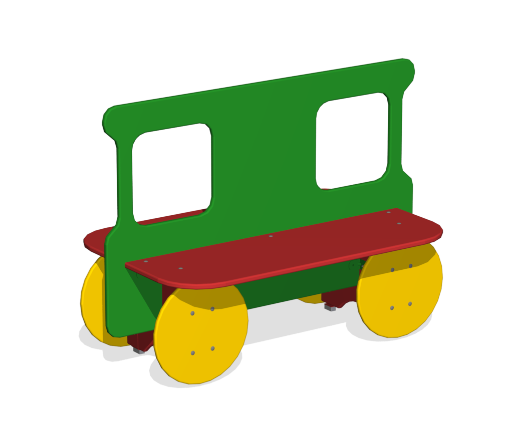 Лавочка детская двойная "Вагончик"