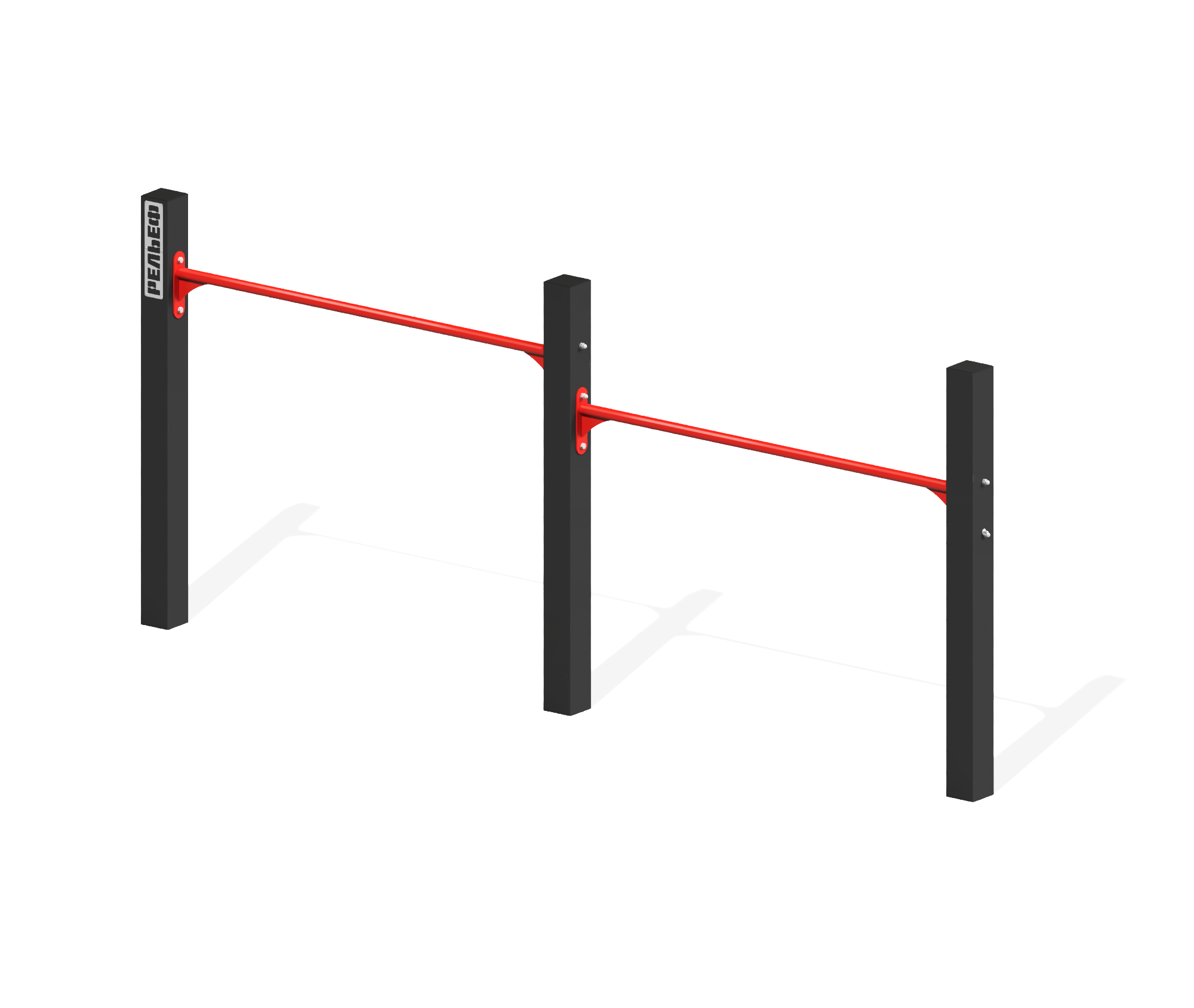 Перекладины стационарные разноуровневые «Подтягивание из виса лежа на низкой перекладине»