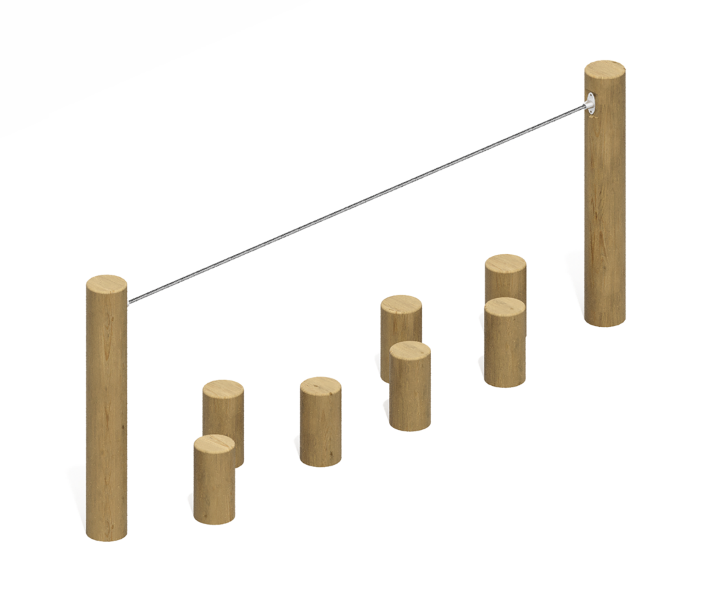 Переправа с пенечками