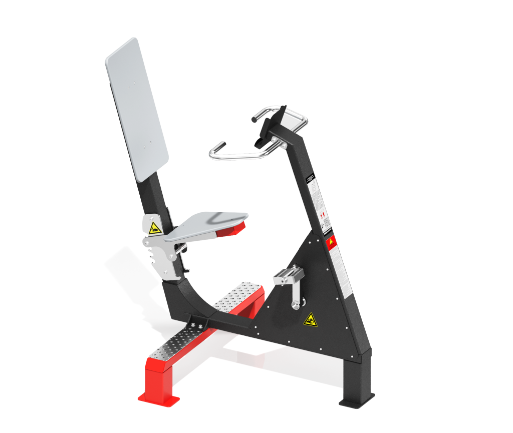 Уличный тренажер для развития мышц икроножных, ягодичных с безынерционным нагрузочным механизмо