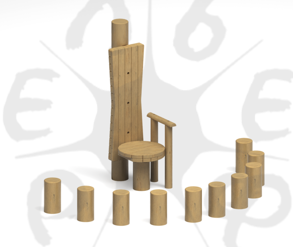 Сказочный трон с 10 сиденьями