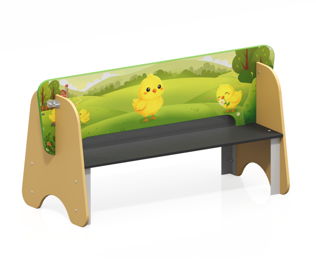 Лавочка детская двойная "Цыпленок"
