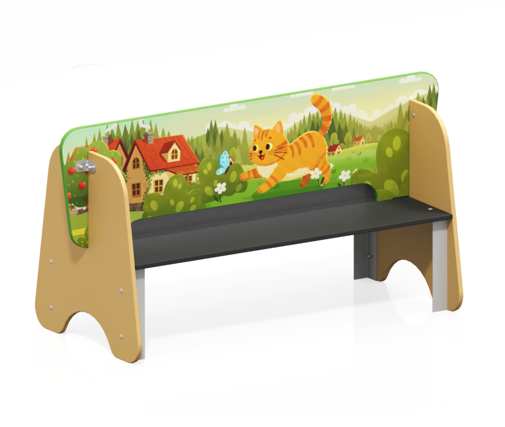 Лавочка детская двойная "Котенок"