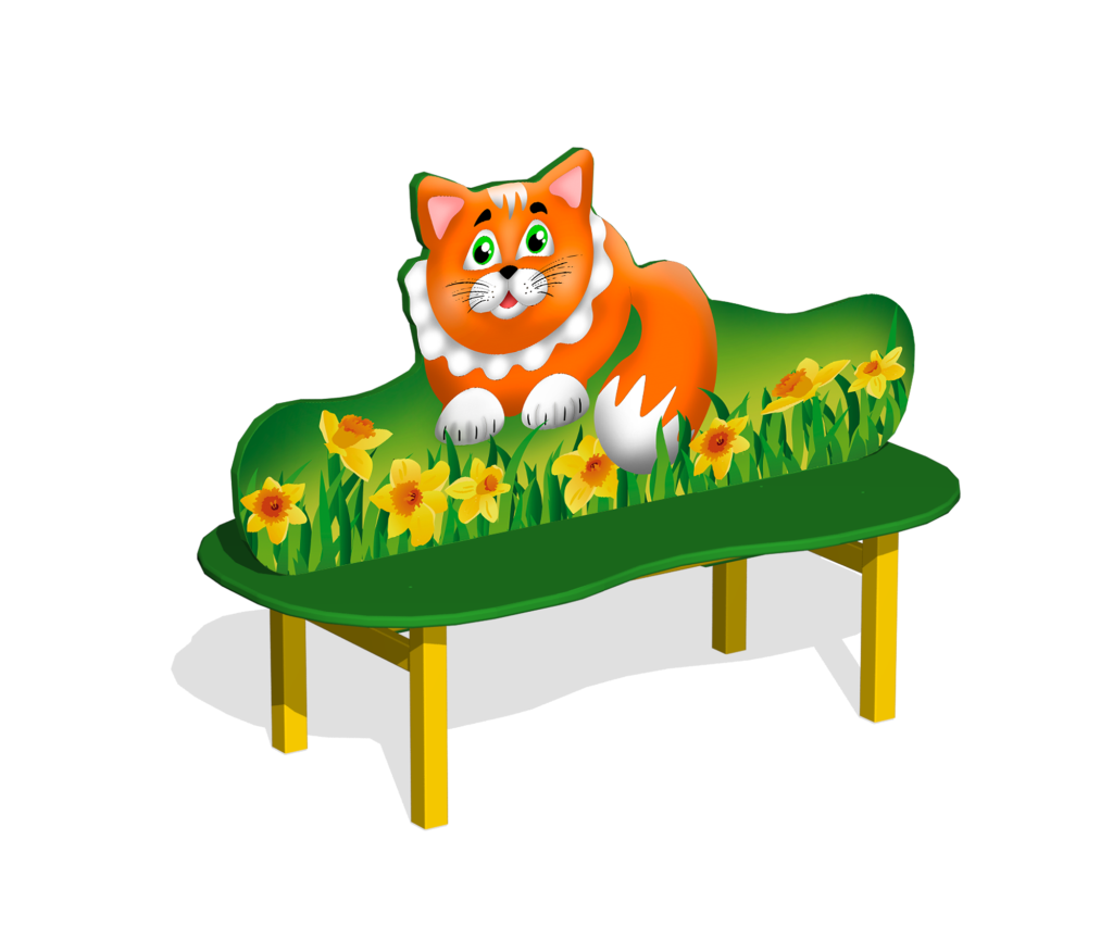 Лавочка детская двойная "Котенок"