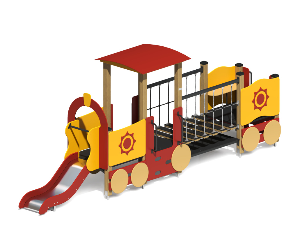 Игровой комплекс "Паровоз с открытым вагончиком"