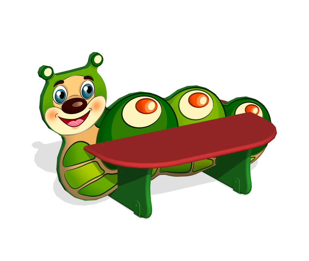 Лавочка детская двойная "Гусеничка"