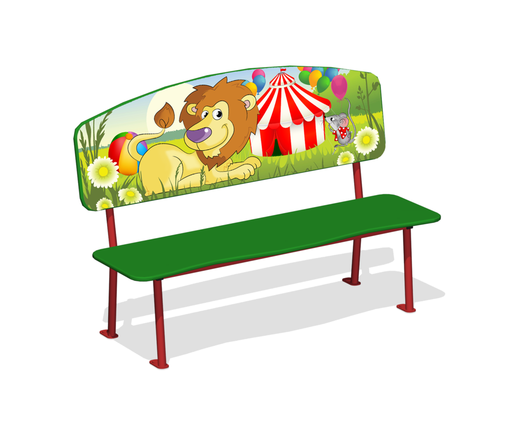 Лавочка детская "Львенок в цирке"