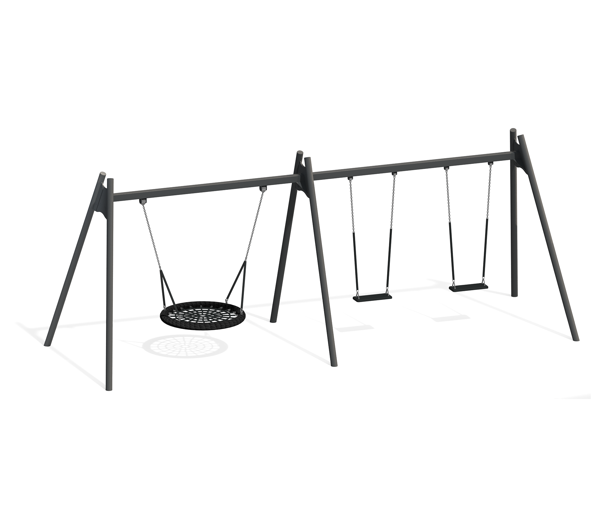 Качели "Лодочка" тройные