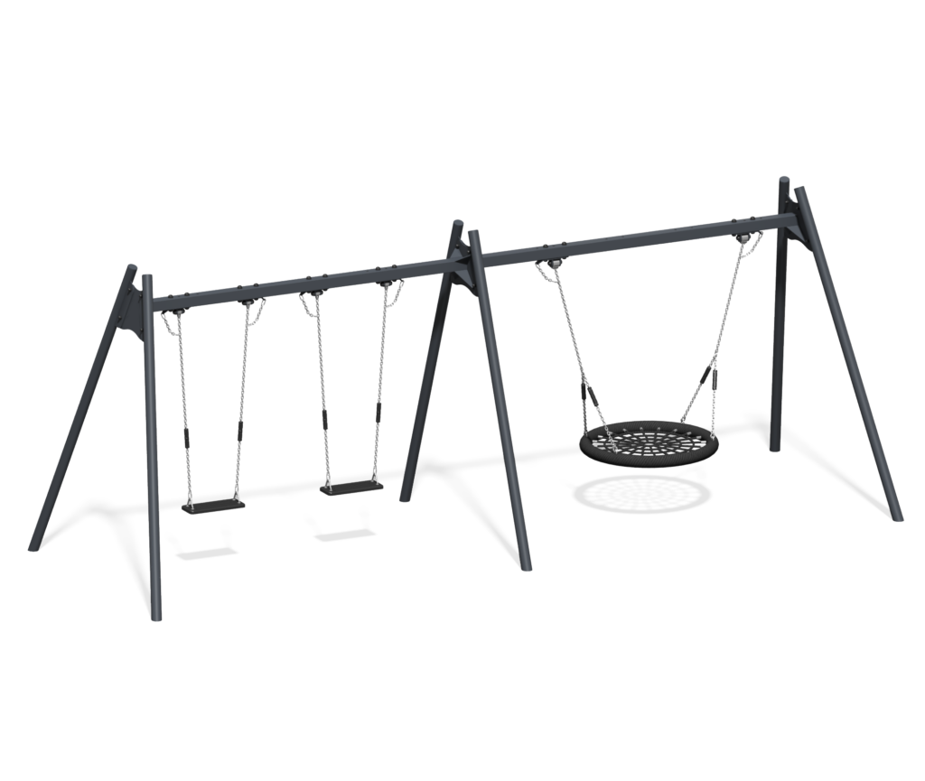 Качели "Лодочка" тройные