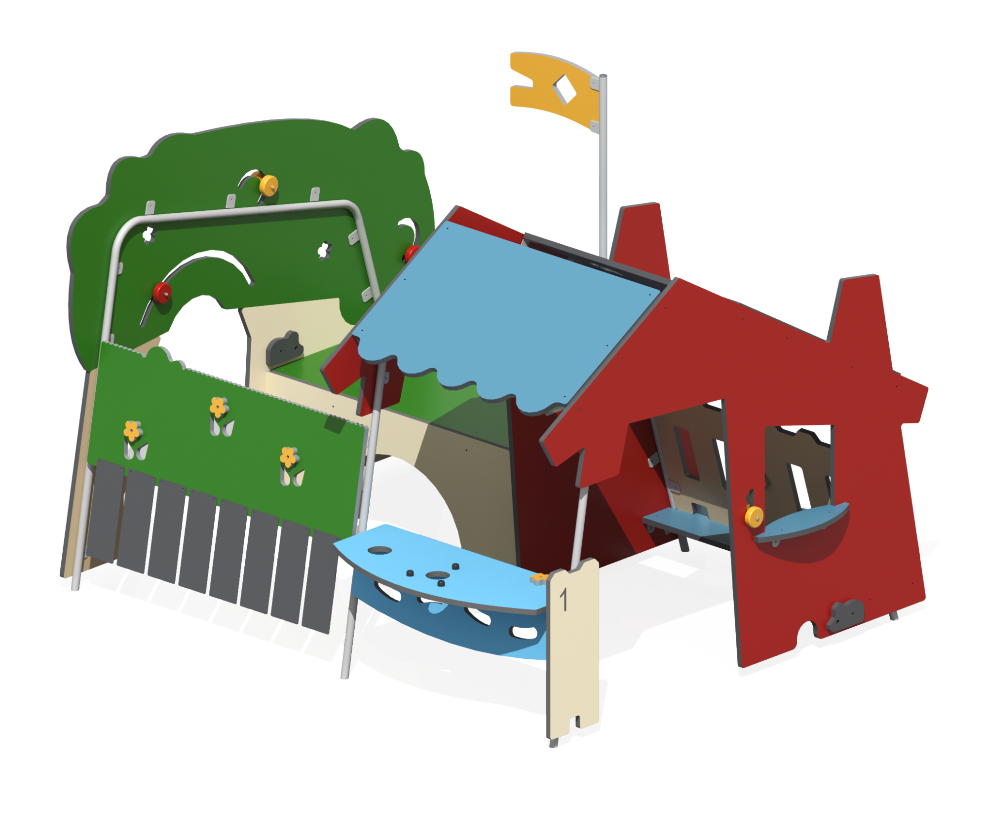 Игровое оборудование "Домик и садик"