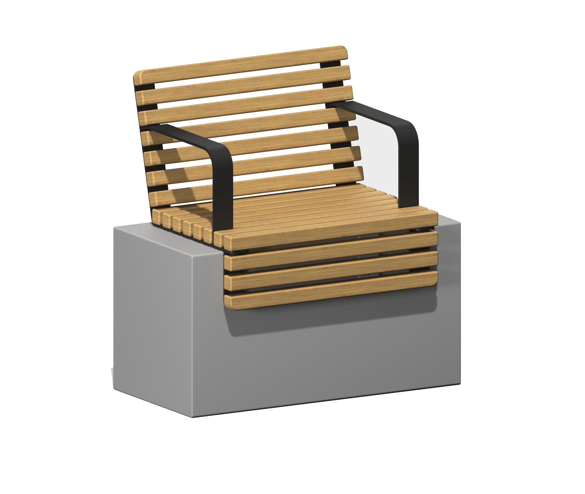 Скамья - настил "Аксиос 650" со спинкой