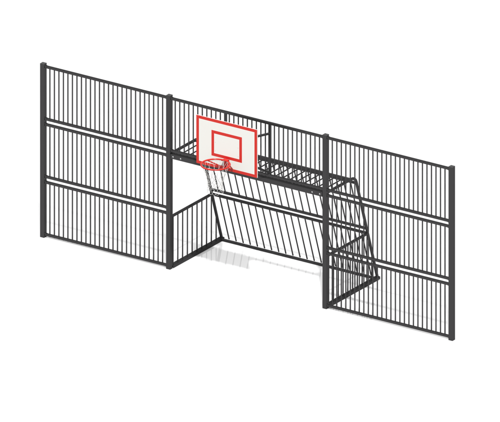 Ограждение с воротами и баскетбольным щитом "Матч"